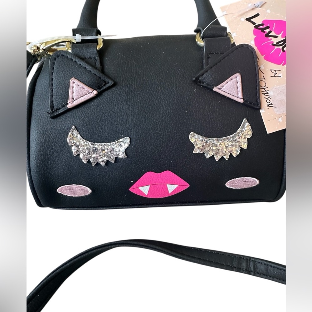 NWT Betsey Johnson Halloween Cute Vampire Black and Pink Mini Bag - Picture 2 of 11